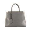 Fendi 2 Jours handbag in grey leather - 360 thumbnail