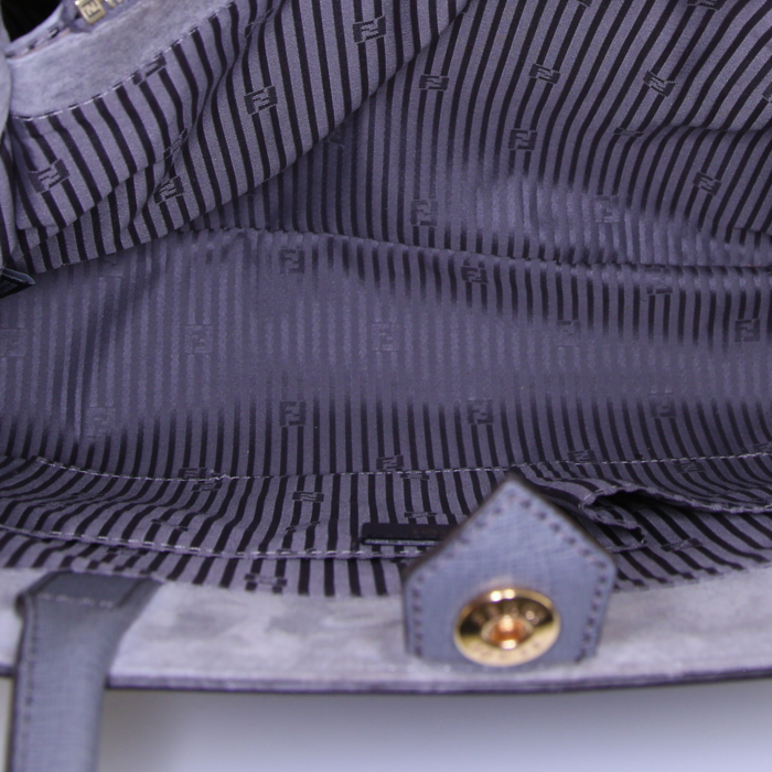 Bolso de mano Fendi 2 Jours en cuero gris - Detail D3