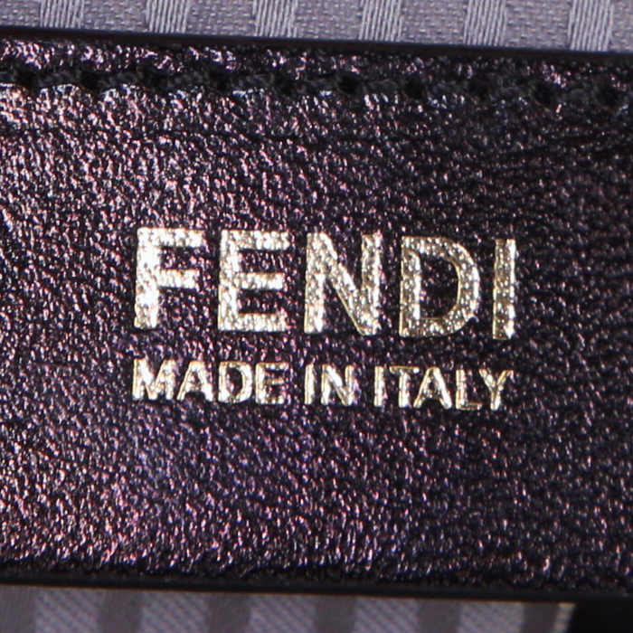 Sac à main Fendi 2 Jours en cuir gris - Detail D4