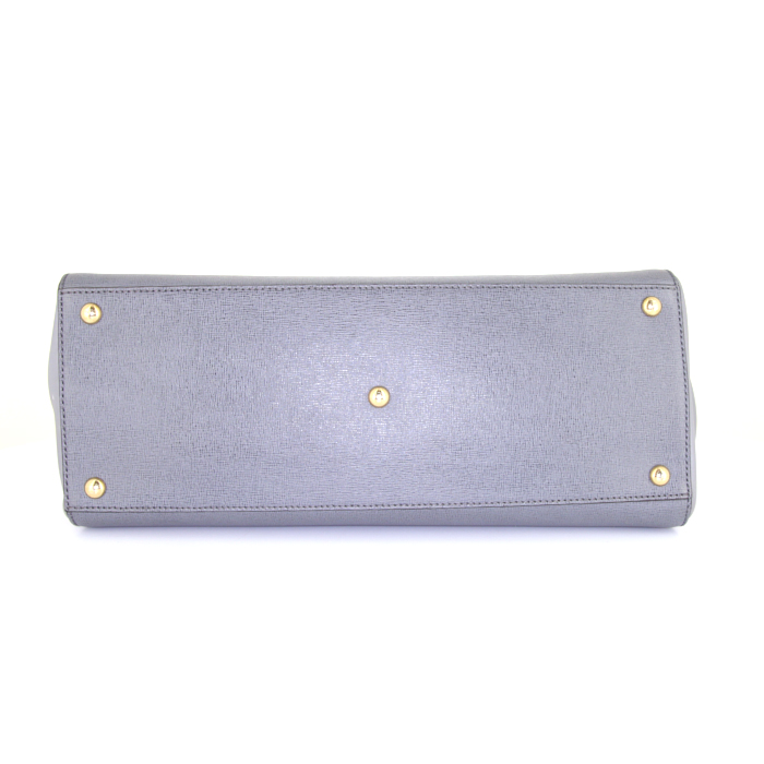 Borsa Fendi 2 Jours in pelle grigia - Detail D5