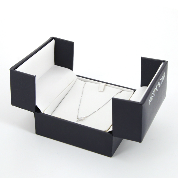 Mauboussin Valentine Parce Que Valentin necklace in white gold and diamonds - Detail D2