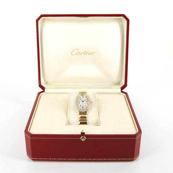Cartier Baignoire Joaillerie watch in yellow gold Ref: 4251 Circa 1990 - Detail D2