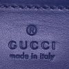 Gucci Sylvie bag worn on the shoulder or carried in the hand in navy blue leather - Detail D4 thumbnail