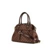 Bolso de mano Louis Vuitton Trevi en lona a cuadros revestida ébano y cuero marrón - 00pp thumbnail