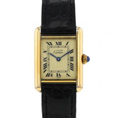 Orologio Cartier Tank Must  modello piccolo in vermeil Circa  1990