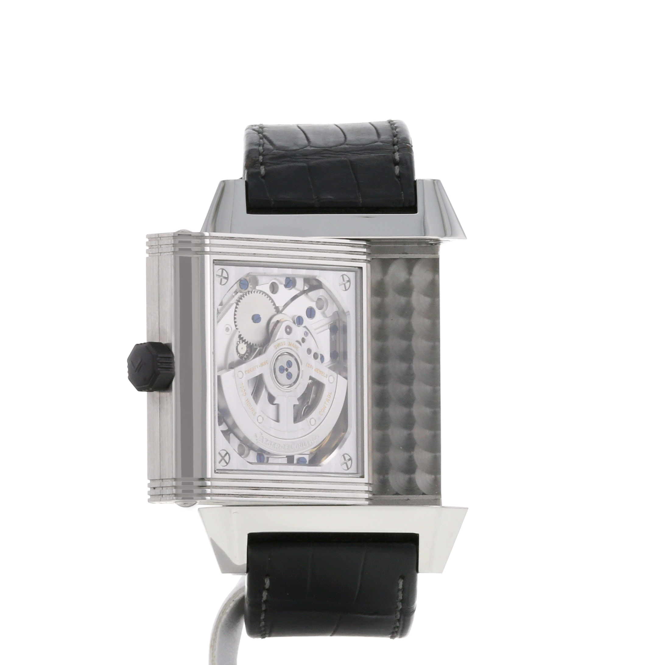 Jaeger-LeCoultre Reverso Squadra Hometime watch in stainless steel Ref:  230277 Circa  2010 - Detail D1