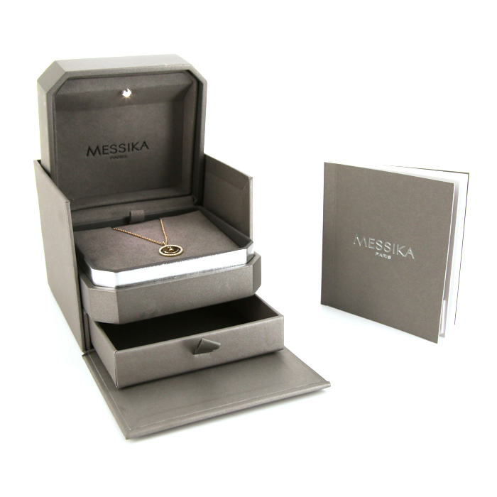 Messika Lucky Move necklace in 14 carats yellow gold and diamonds - Detail D2