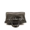 Hermes Birkin 35 cm handbag in anthracite grey porosus crocodile - 360 Front thumbnail
