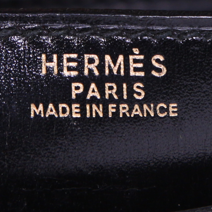 Hermès Sandrine shoulder bag in black box leather - Detail D4