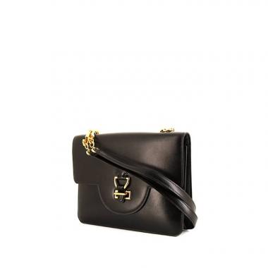 Hermès Sandrine shoulder bag in black box leather