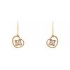 Paire de boucles d'oreilles articulée Louis Vuitton en or rose - 00pp thumbnail