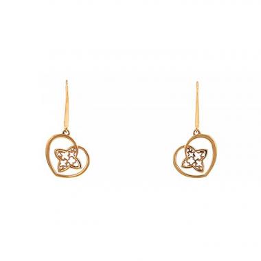 Pendientes articulados Louis Vuitton en oro rosa