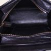 Céline Luggage Nano shoulder bag in black and beige leather and navy blue suede - Detail D3 thumbnail