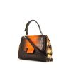 Fendi Silvana handbag in brown and orange leather and tricolor foal - 00pp thumbnail
