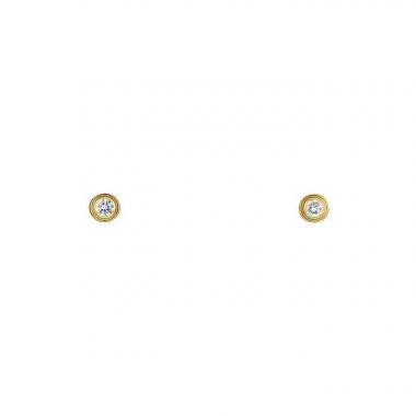 Orecchini a bottone Cartier Diamant Léger in oro giallo e diamanti