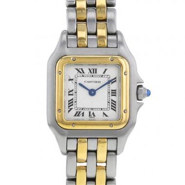 Montre Cartier Panthère en or et acier Vers  1990