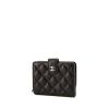 Chanel wallet in black quilted grained leather - 00pp thumbnail