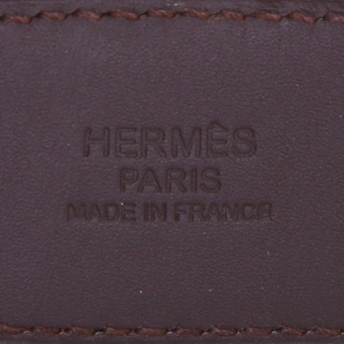 Cinturón Hermès Ceinture H en cuero swift rojo - Detail D1