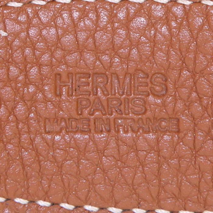 Hermès Ceinture H belt in gold togo leather - Detail D1
