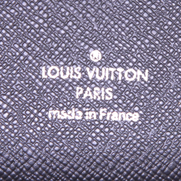 Portefeuille Louis Vuitton Organizer en cuir épi verni noir - Detail D3