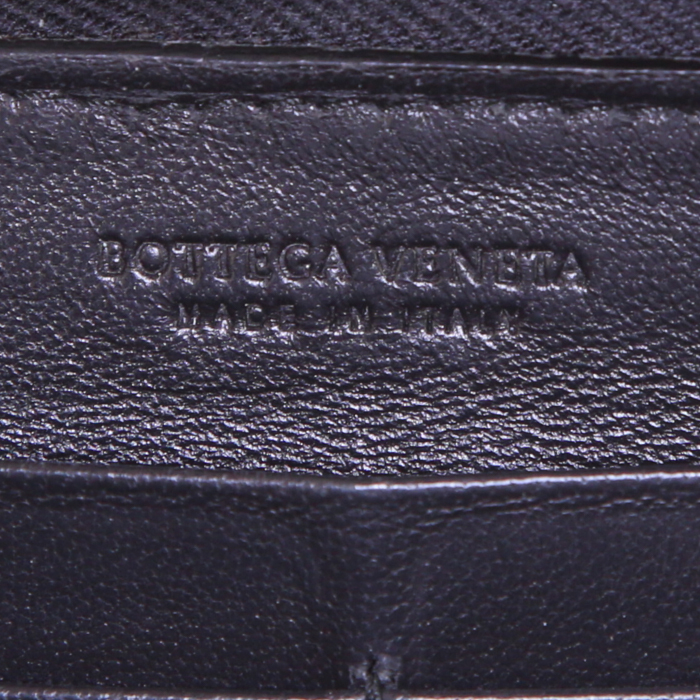 Portafogli Bottega Veneta in pelle intrecciata nera - Detail D3