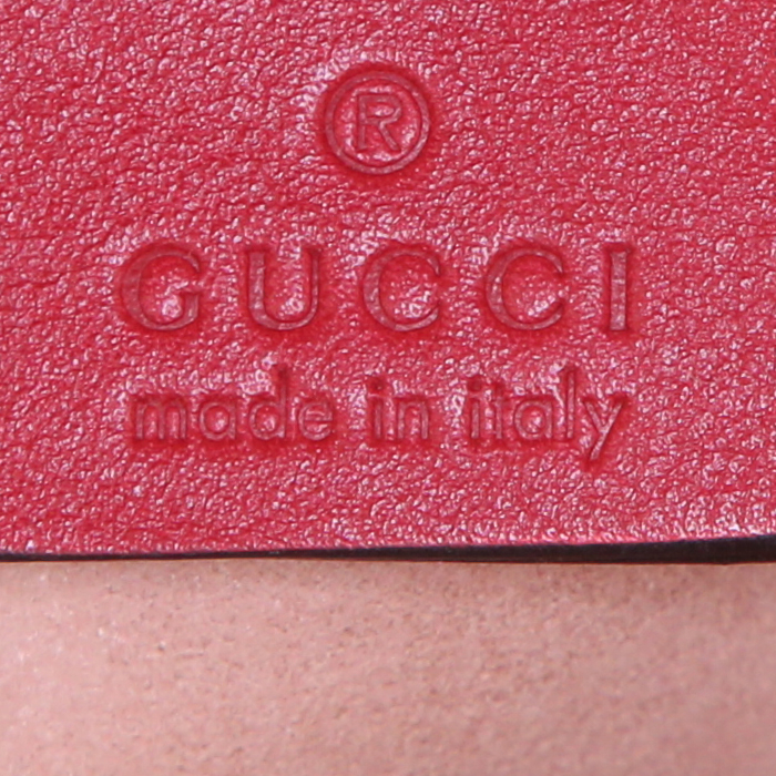 Pochette-ceinture Gucci GG Marmont clutch-belt en cuir matelassé chevrons rouge - Detail D3