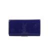 Pochette Saint Laurent Belle de Jour in pelle verniciata blu - 360 thumbnail