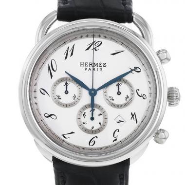 Orologio Hermes Arceau Chrono in acciaio Ref :  AR4.910 Circa  2010