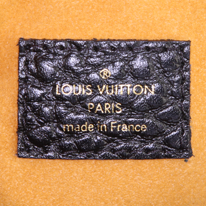 Louis Vuitton XS shoulder bag in black and grey two tones monogram denim canvas and black grained leather - Detail D3