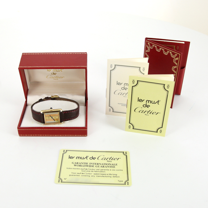 Orologio Cartier Tank Must in vermeil Circa  1981 - Detail D2