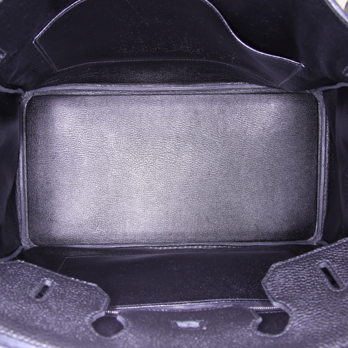 Hermès Birkin 35 handbag in black togo leather - Detail D2
