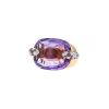 Pomellato Pin Up ring in pink gold,  diamonds and sapphires and in amethyst - 00pp thumbnail
