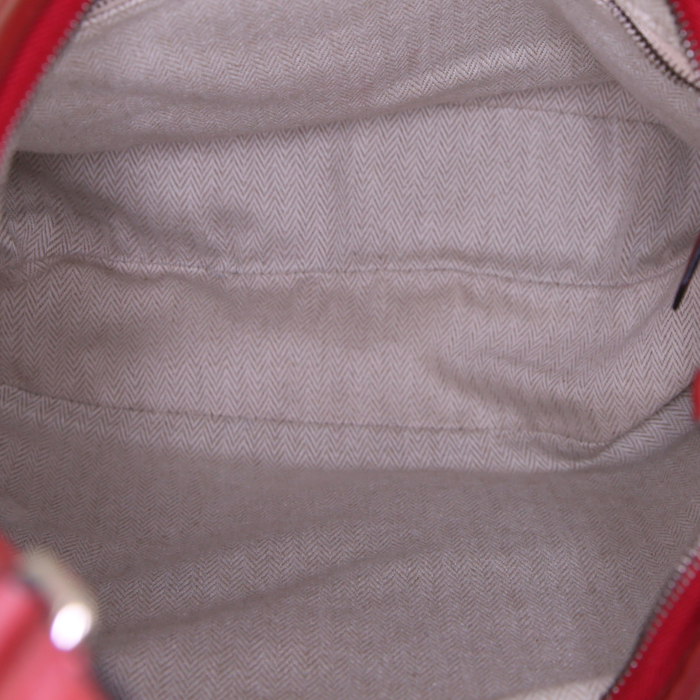 Borsa a spalla Hermès Goya in pelle togo rossa - Detail D2