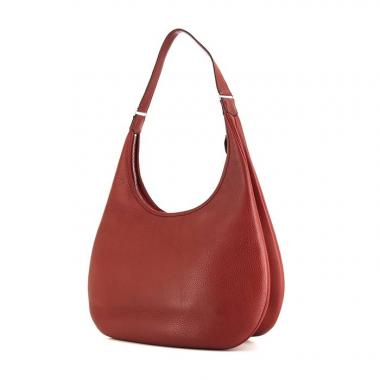 Bolso para llevar al hombro Hermès Goya en cuero togo rojo