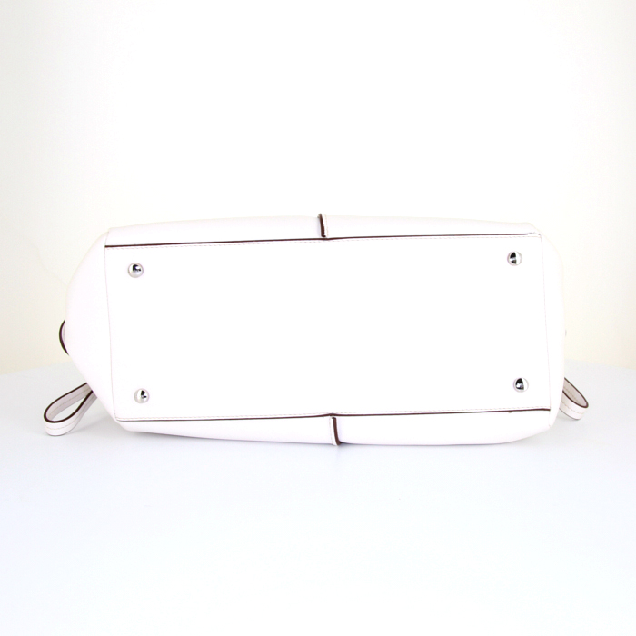 Sac bandoulière Tod's en cuir blanc-cassé - Detail D5