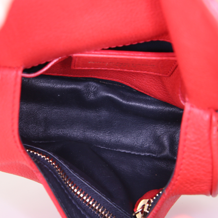 Bolso bandolera Balenciaga en cuero rojo - Detail D2