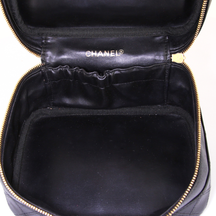 Beauty Chanel Vanity in pelle liscia nera - Detail D2