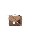 Bolso de mano Louis Vuitton Metis en lona Monogram marrón y cuero negro - 00pp thumbnail