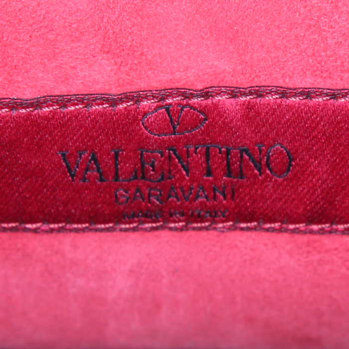 Valentino Rockstud Lock shoulder bag in black grained leather - Detail D4