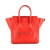 Bolso de mano Celine Luggage en cuero granulado rojo - 360 thumbnail