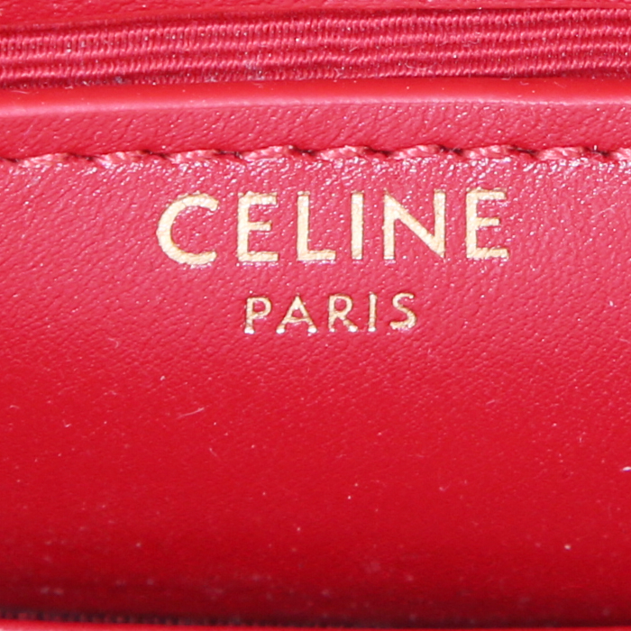 Bolsito-cinturón Celine C Charm en cuero acolchado rojo - Detail D3