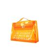 Borsa Hermès Kelly Plastic in PVC arancione - 00pp thumbnail