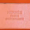 Shopping bag Hermès Cabag in tela arancione e pelle naturale - Detail D4 thumbnail