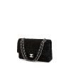 Chanel Timeless handbag in black and white jersey canvas - 00pp thumbnail