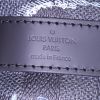 Louis Vuitton Keepall 50 cm travel bag in grey Graphite damier canvas and black leather - Detail D4 thumbnail