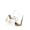 Prada Canapa shopping bag in white canvas - 00pp thumbnail