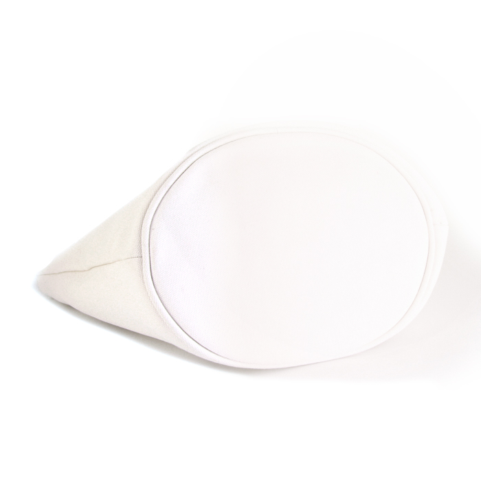 Sac cabas Prada Canapa en toile blanche - Detail D5