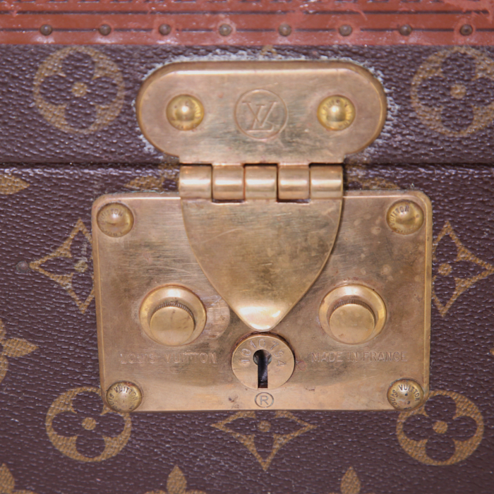 Louis Vuitton Vanity vanity case in brown monogram canvas and lozine (vulcanised fibre) - Detail D2