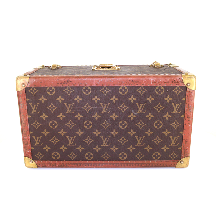 Vanity Louis Vuitton Vanity en toile monogram marron et lozine - Detail D4