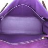 Hermes Kelly 32 cm handbag in purple Anemone ostrich leather - Detail D3 thumbnail